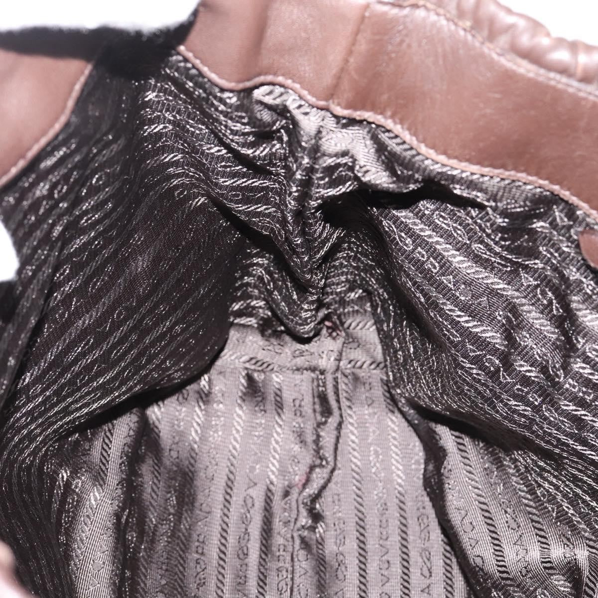 Prada Gaufre Nappa Leather, Brown, Leather, Tote Bag