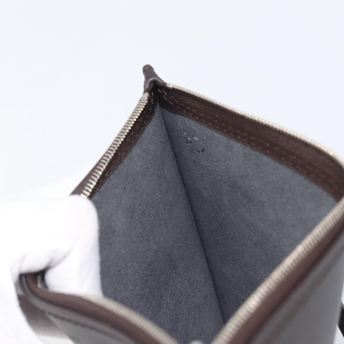 Louis Vuitton Neverfull Pochette Leather, Brown, Leather, Clutch