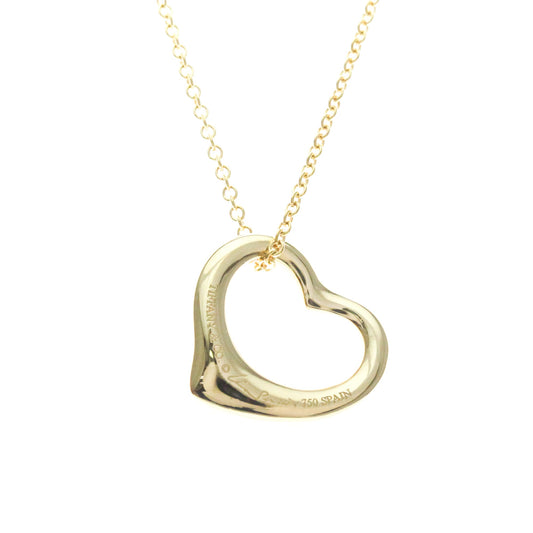 Tiffany & Co. Elsa Peretti Open Heart Pendant 18K Yellow Gold, Gold, Yellow Gold, Necklace