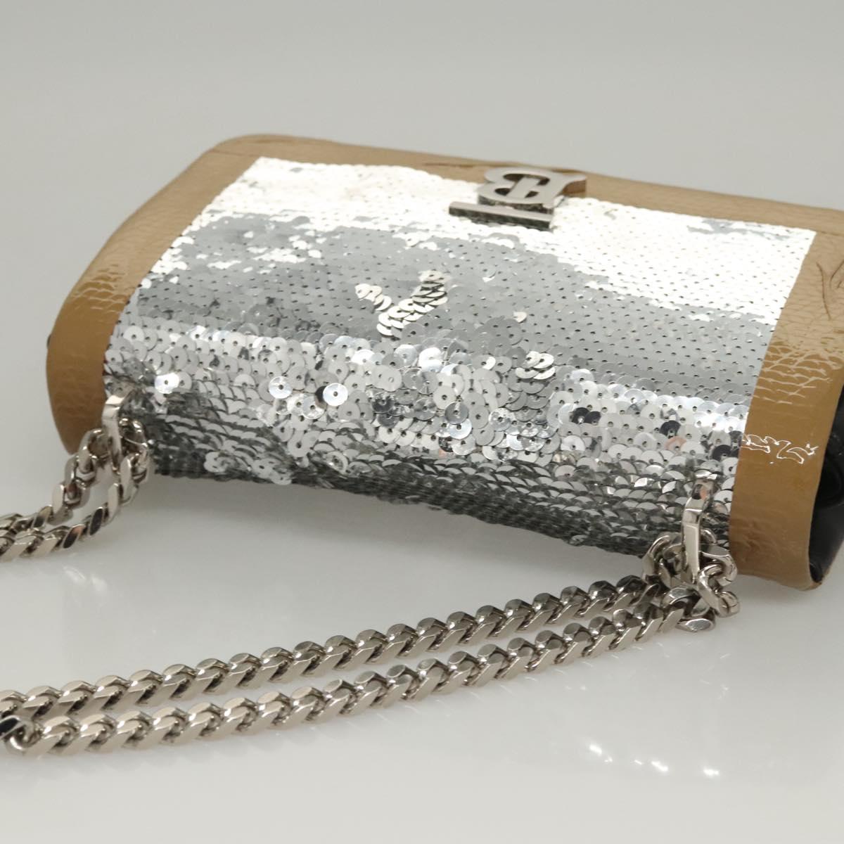 Burberry Lola, Silver, Leather, shoulder