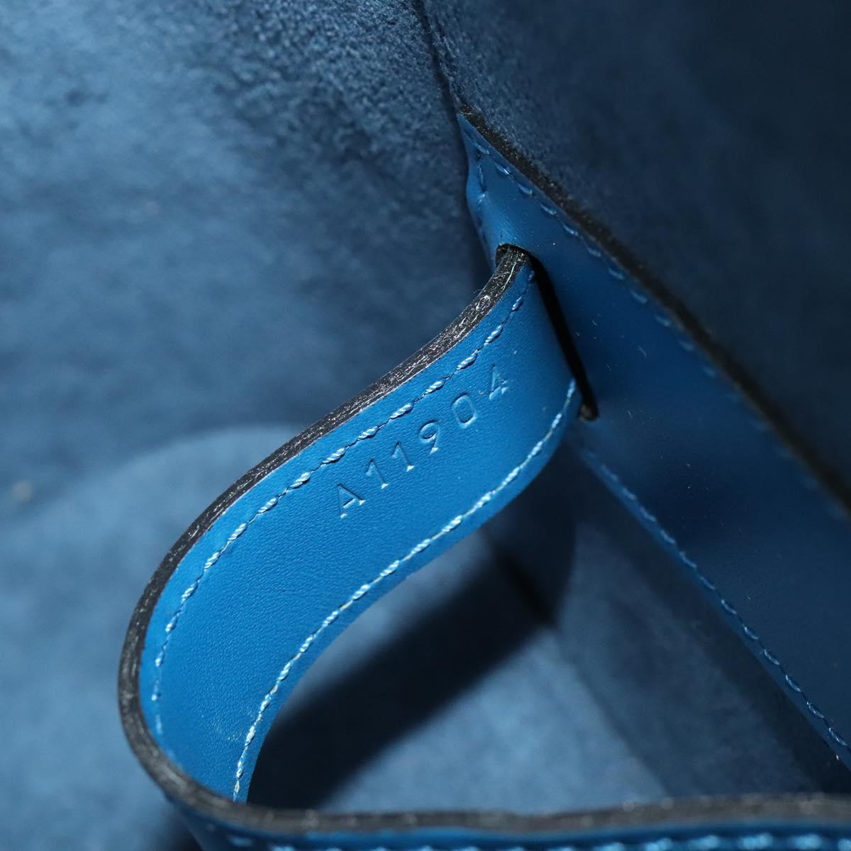 Louis Vuitton Nice, Blue, Leather, handbag