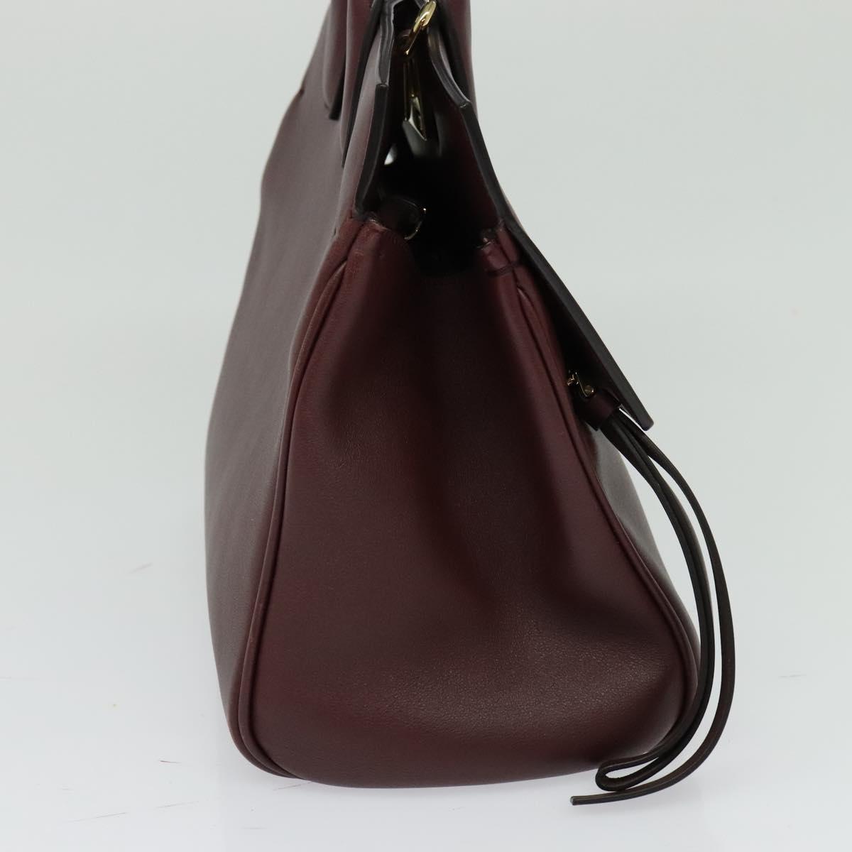 Salvatore Ferragamo Studio, Burgundy, Leather, handbag