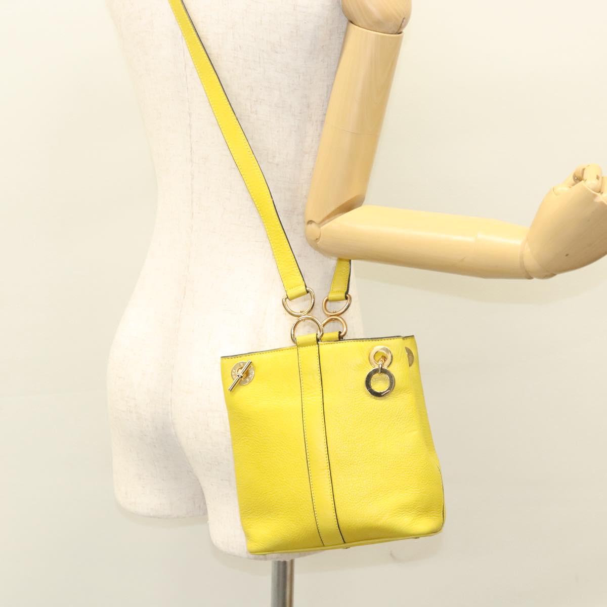 Céline, Yellow, Leather, shoulder