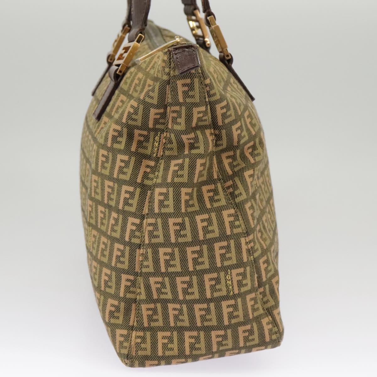 Fendi Zucchino, Khaki, Canvas, handbag