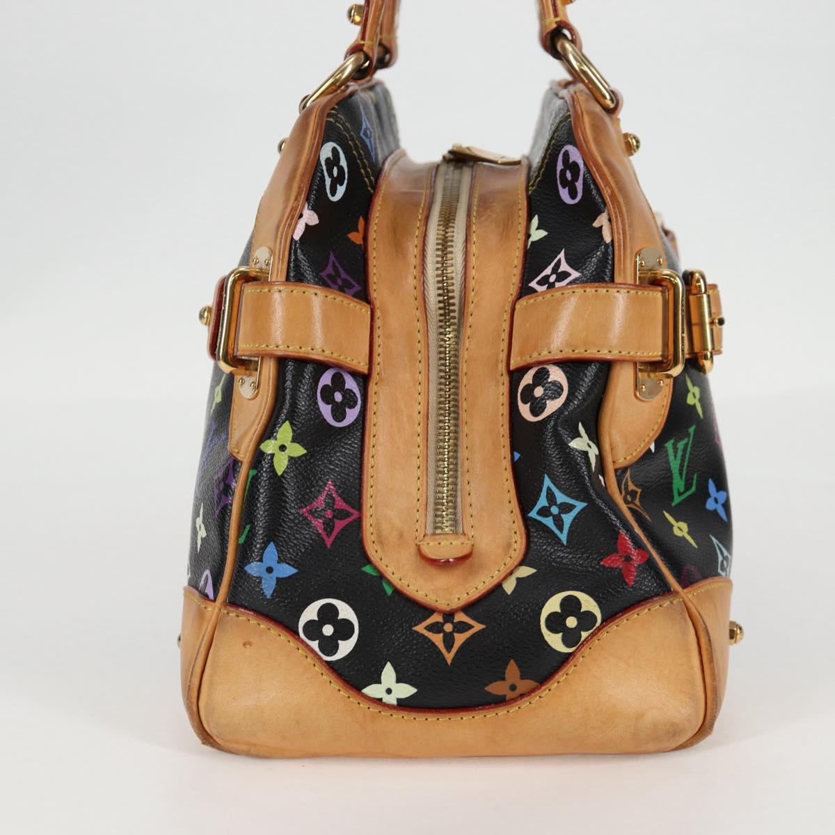 Louis Vuitton Claudia, Black, Canvas, handbag