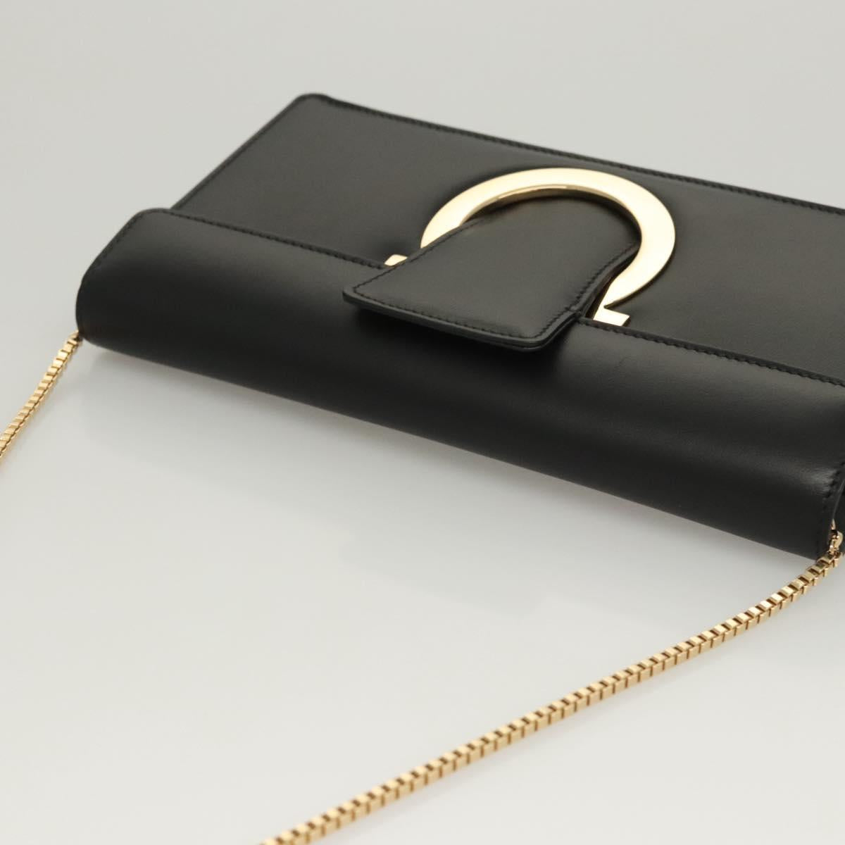 Salvatore Ferragamo Thalia, Black, Leather, shoulder