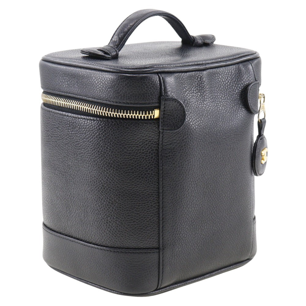 Chanel Vanity, Black, Leather, handbag