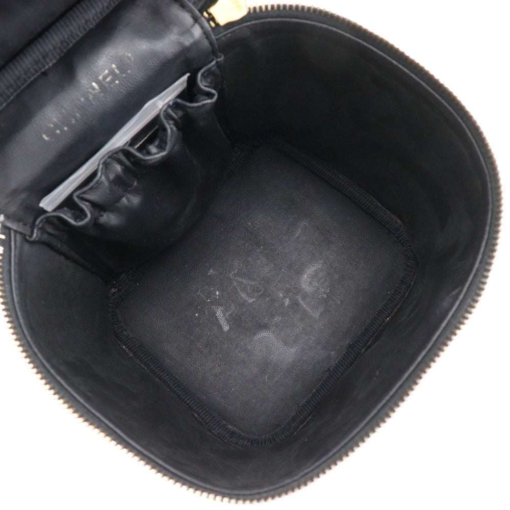Chanel Vanity, Black, Leather, handbag