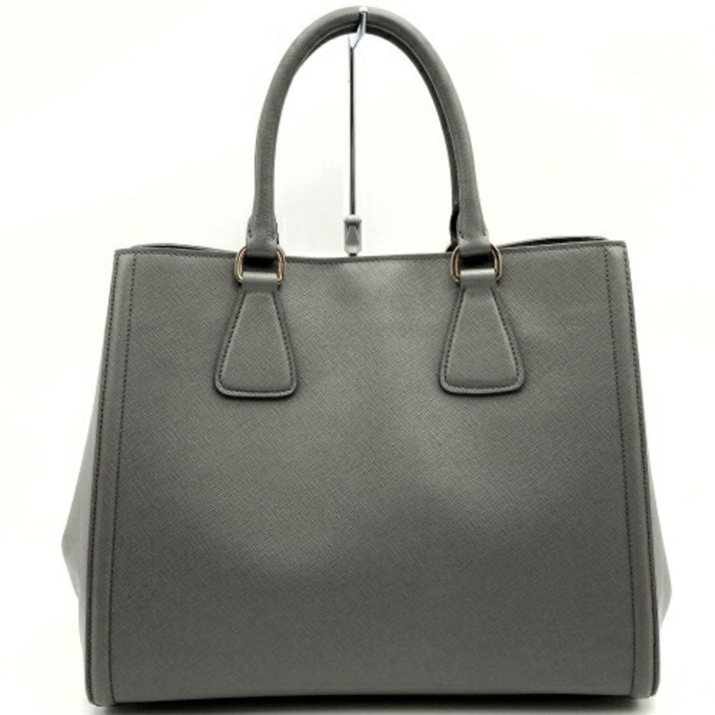 Prada Saffiano, Grey, Leather, handbag