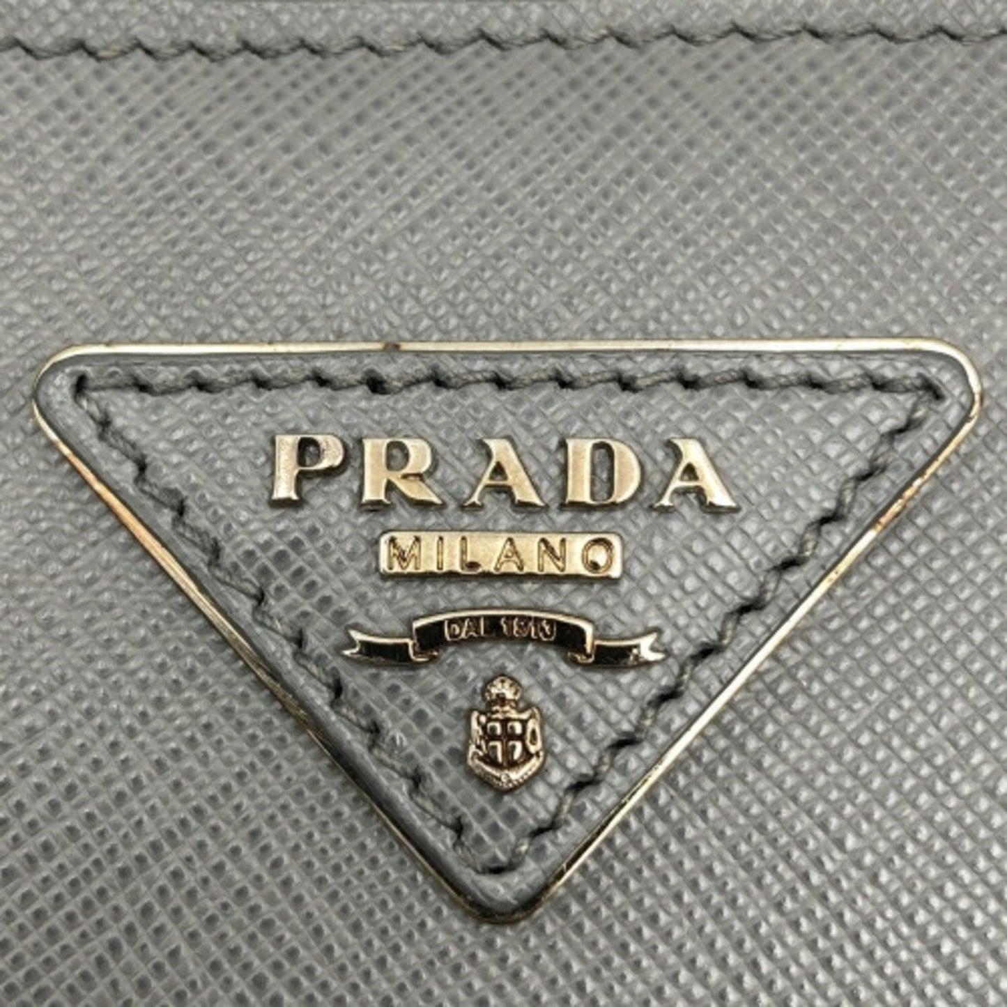 Prada Saffiano, Grey, Leather, handbag
