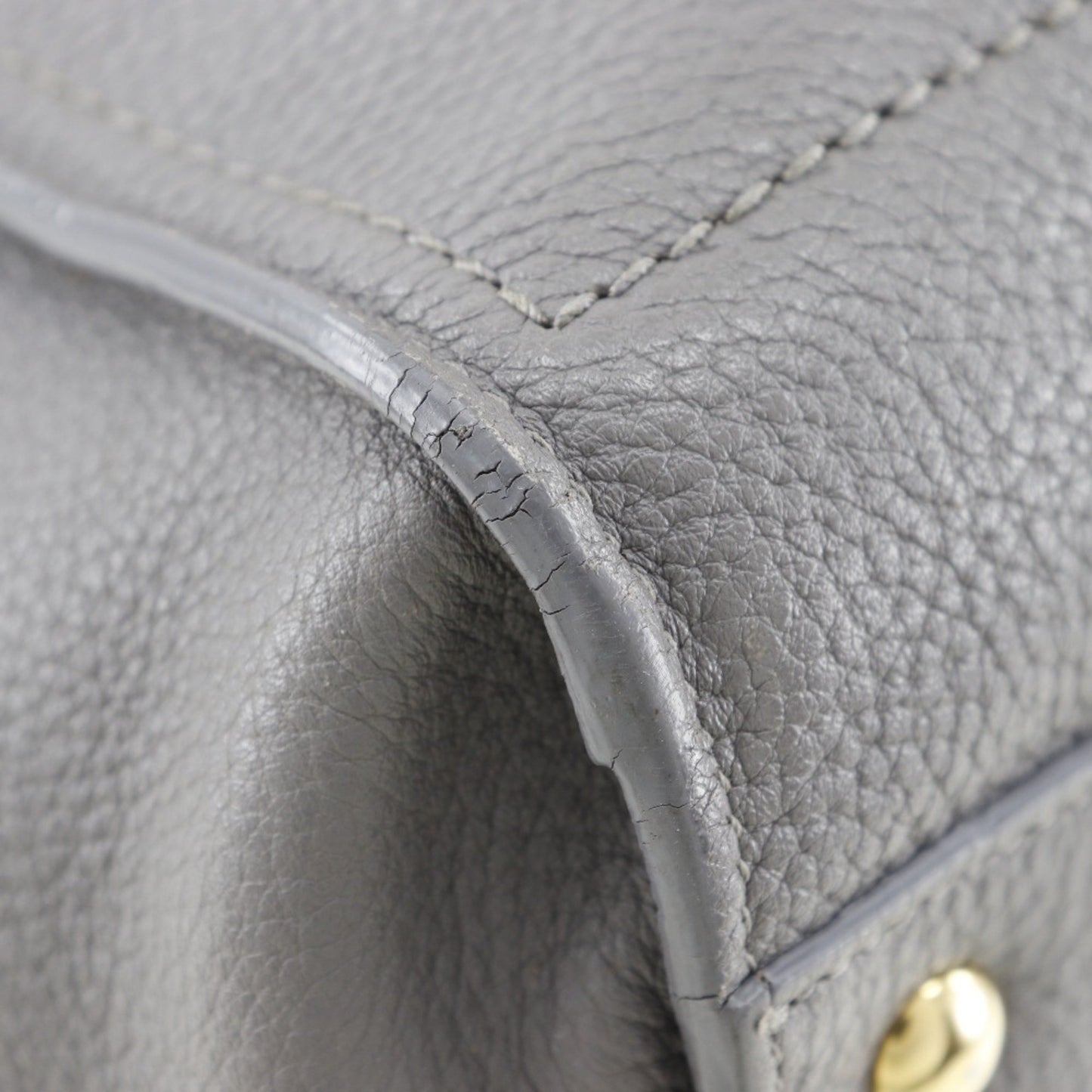 Salvatore Ferragamo Gancini, Grey, Leather, tote