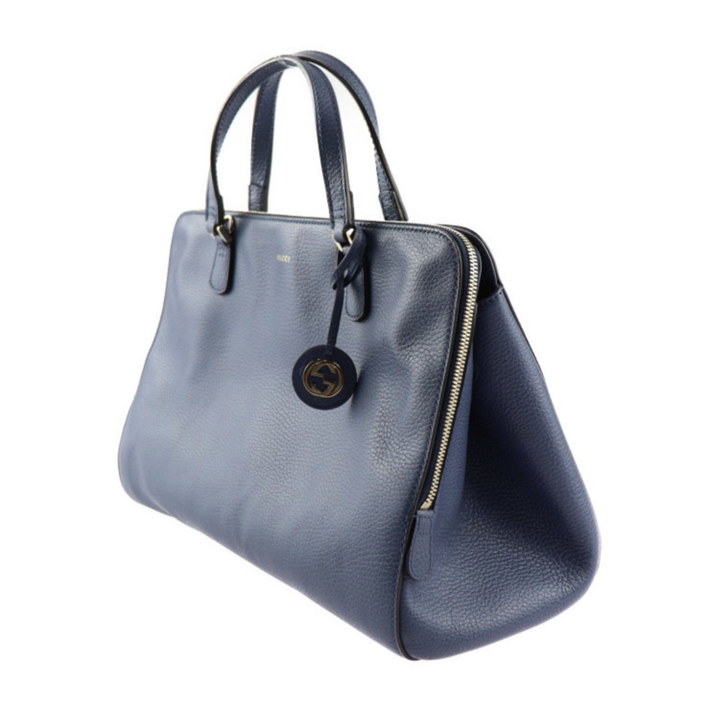 Gucci Interlocking G, Blue, Leather, handbag
