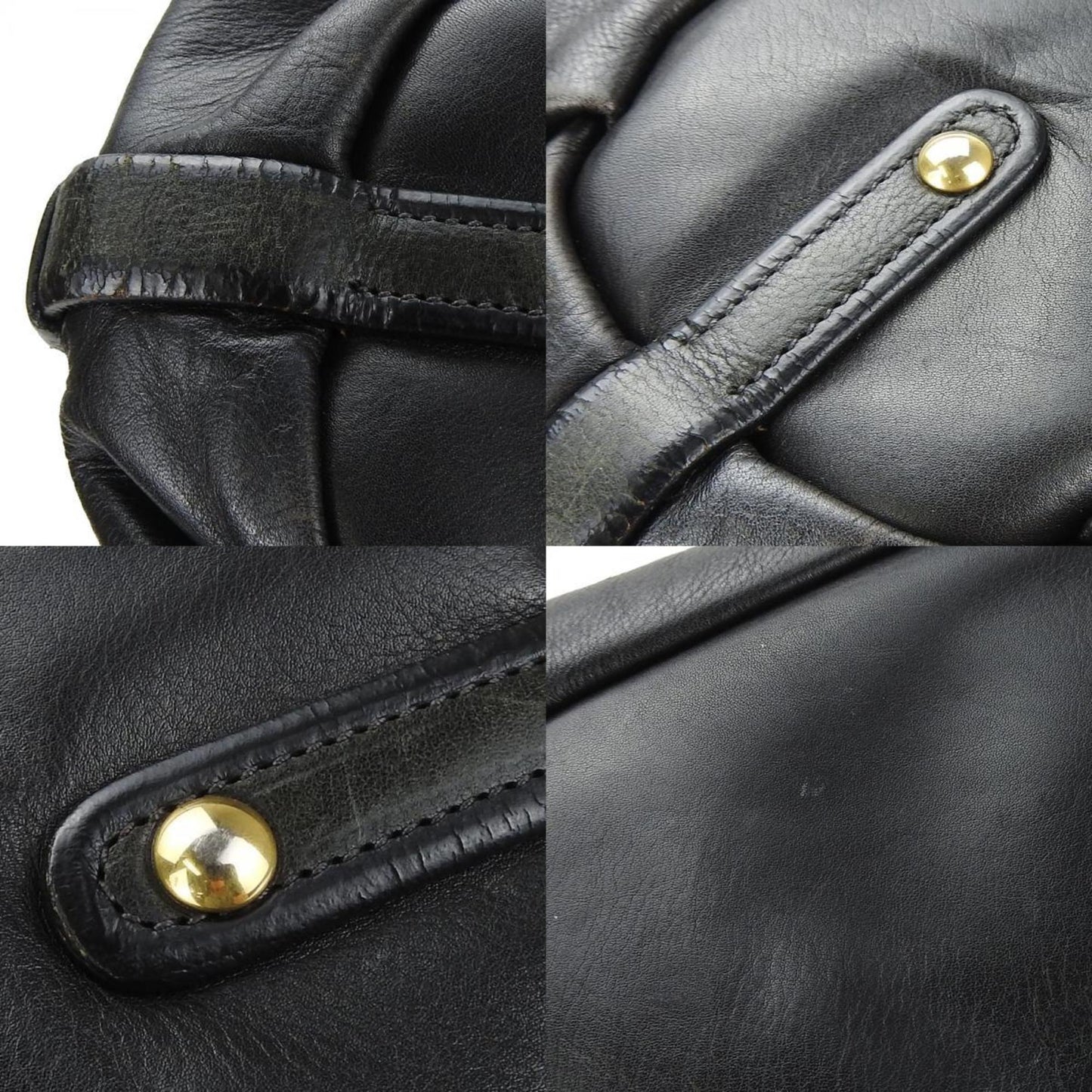 Prada Saffiano, Black, Leather, handbag