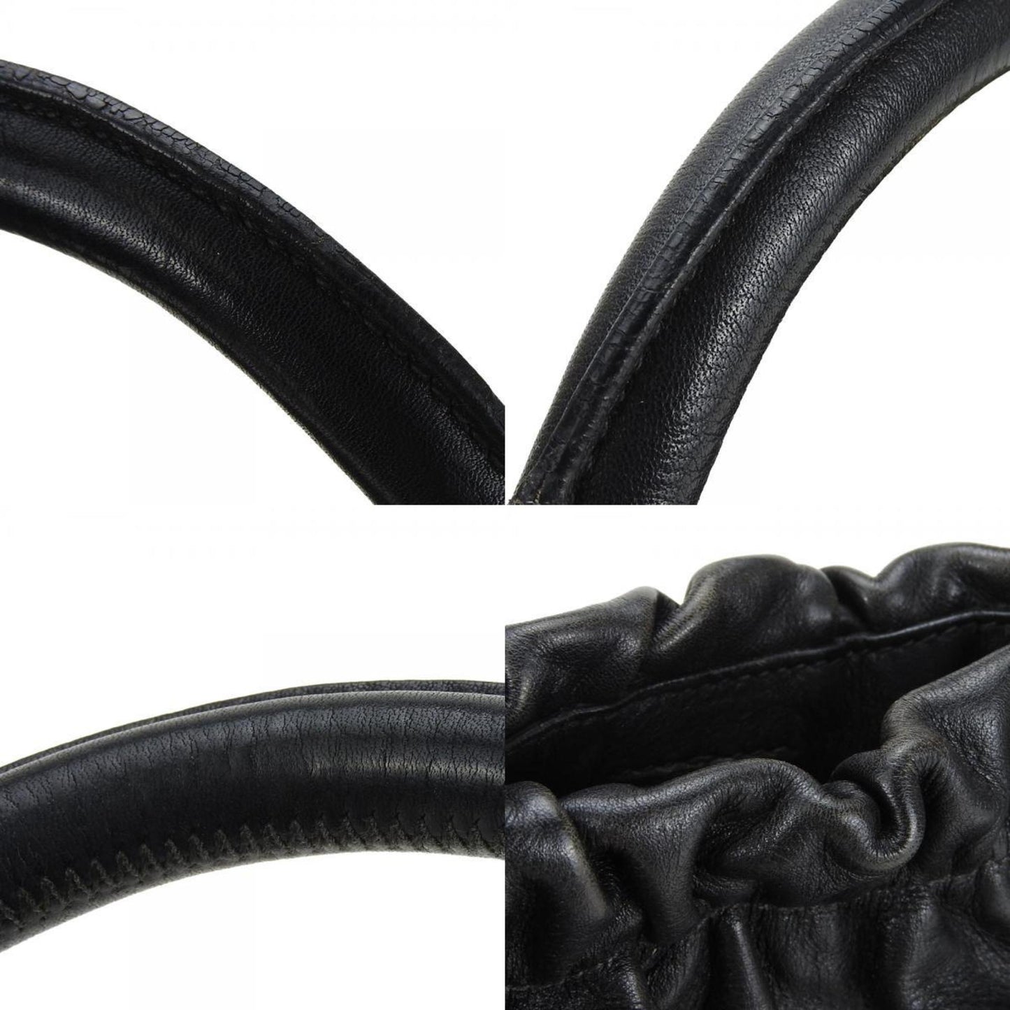 Prada Saffiano, Black, Leather, handbag
