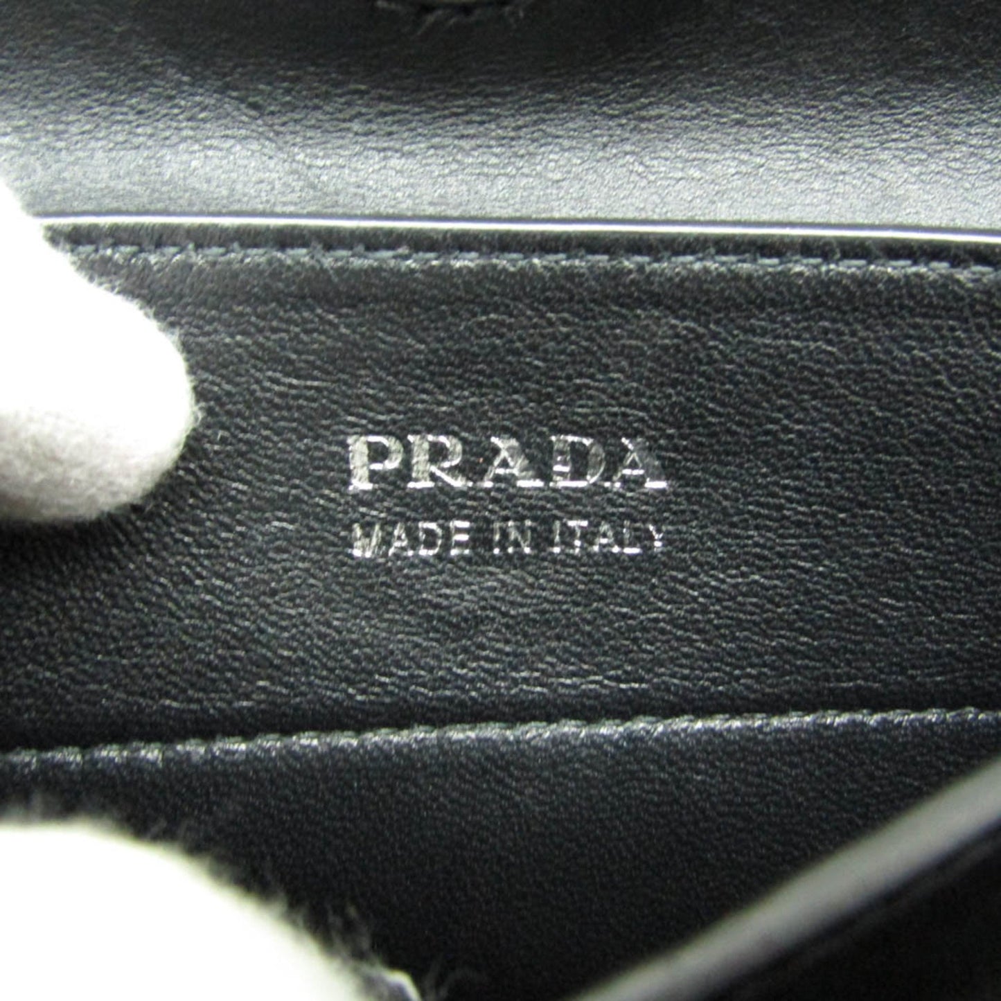 Prada Vitello, Black, Leather, handbag