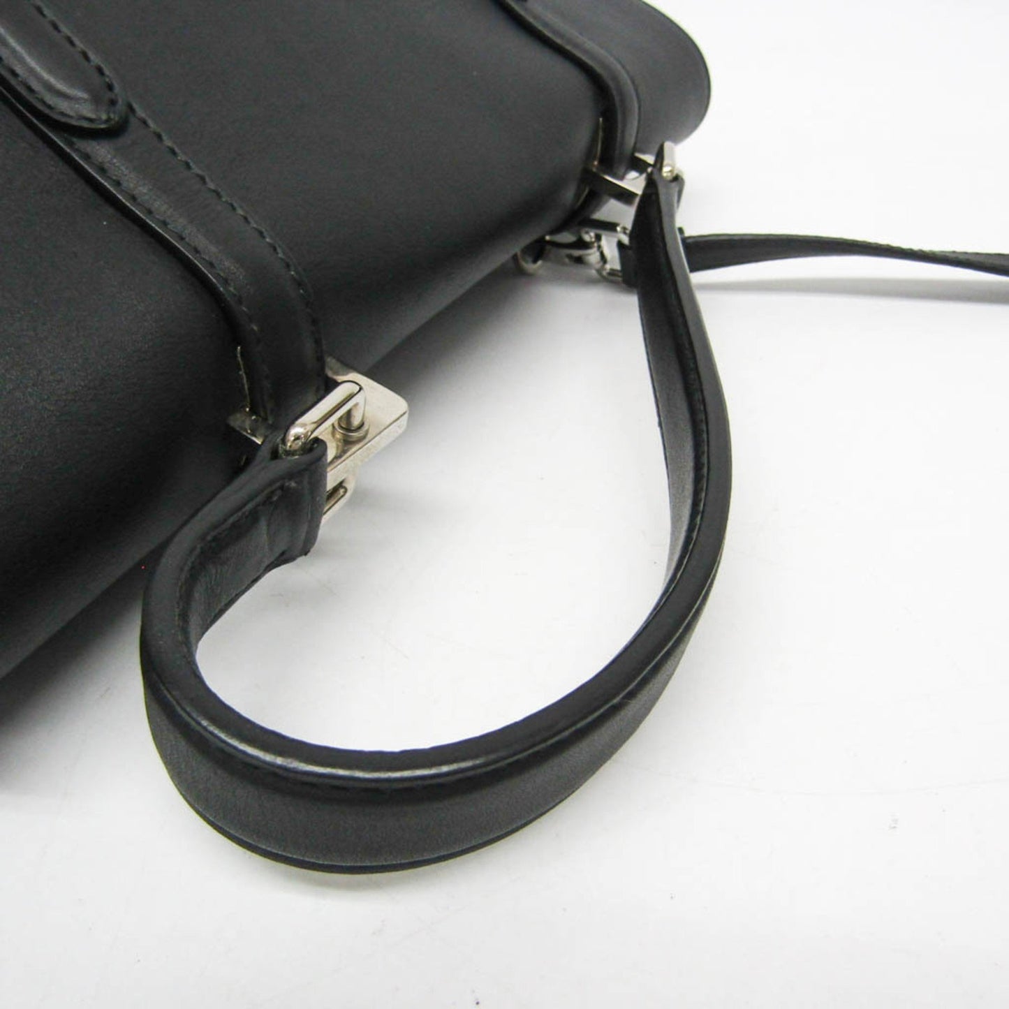 Prada Vitello, Black, Leather, handbag
