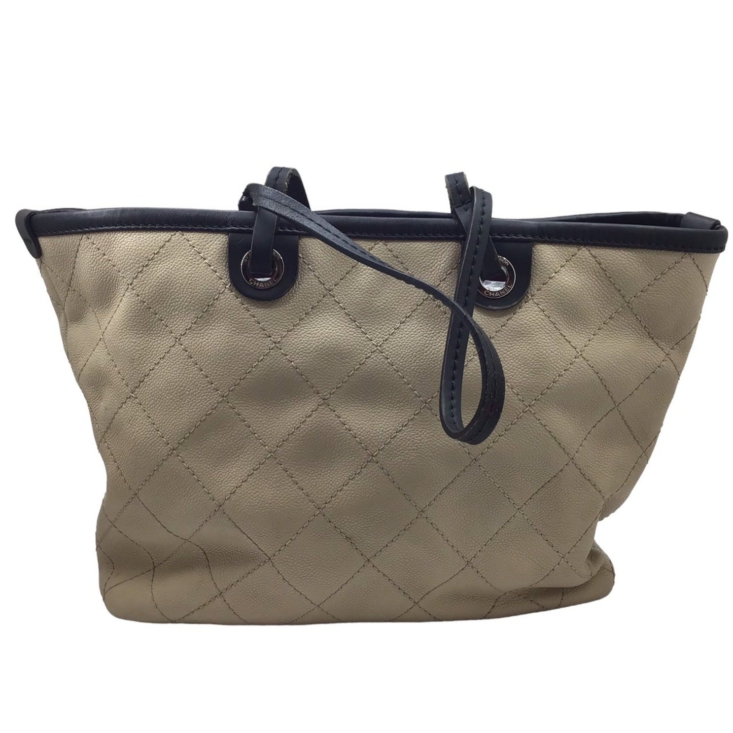 Chanel Matelassé, Beige, Leather, tote