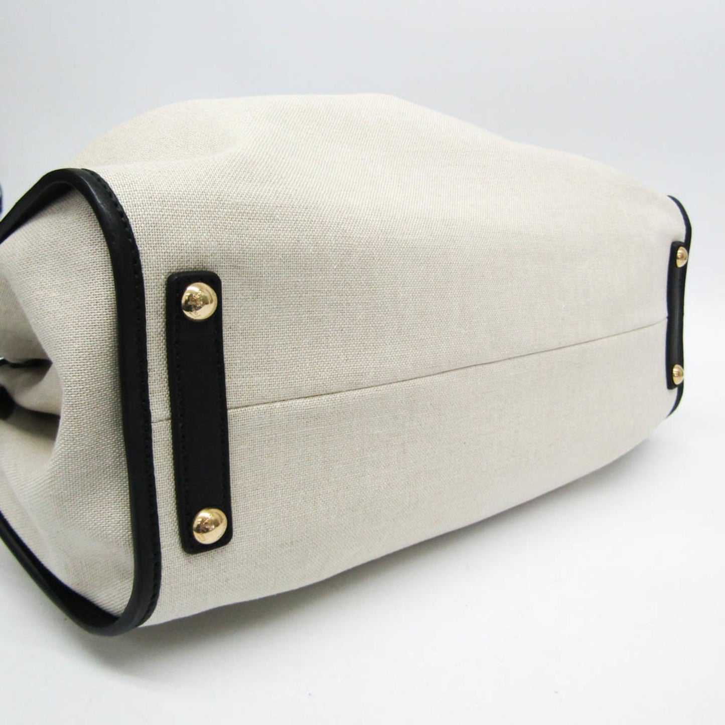Salvatore Ferragamo Gancini, Beige, Canvas, handbag