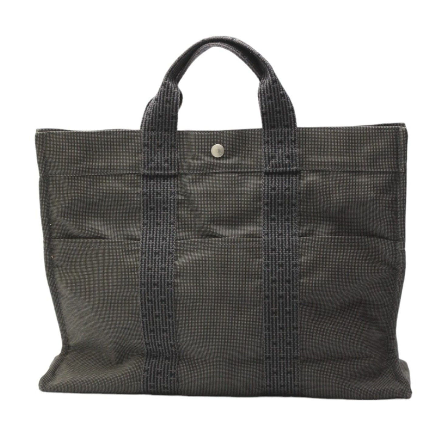 Hermès Herline, Grey, Canvas, tote