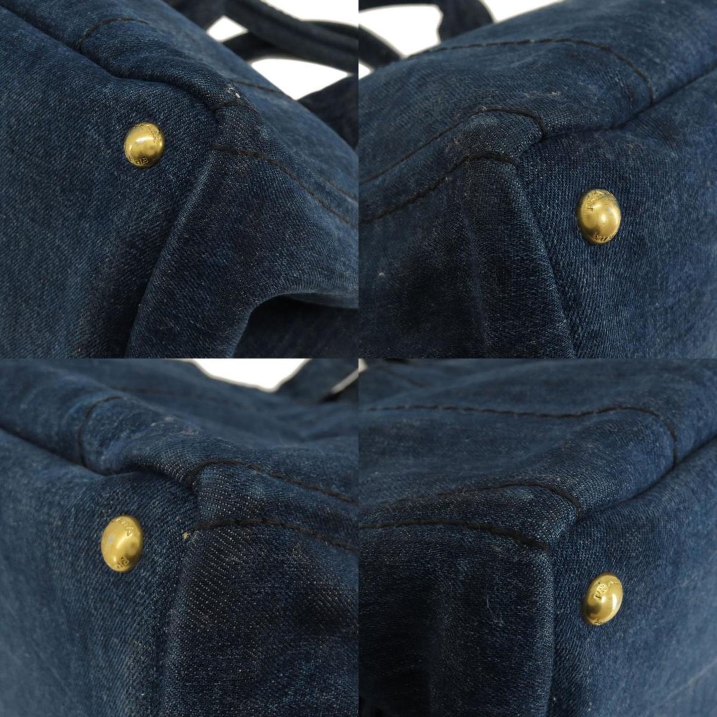 Prada Canapa, Blue, Denim - Jeans, tote