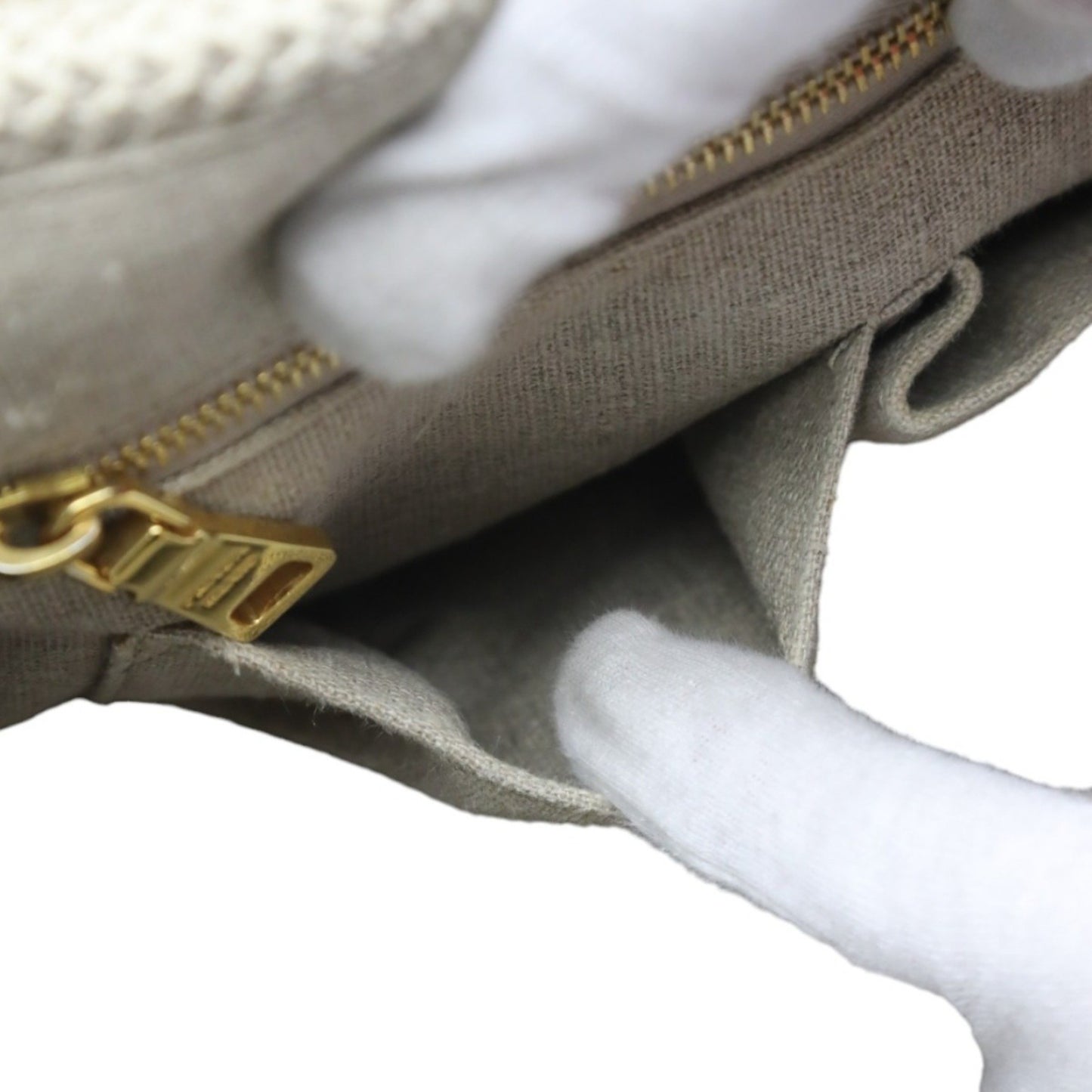 Prada Bauletto, Beige, Canvas, tote