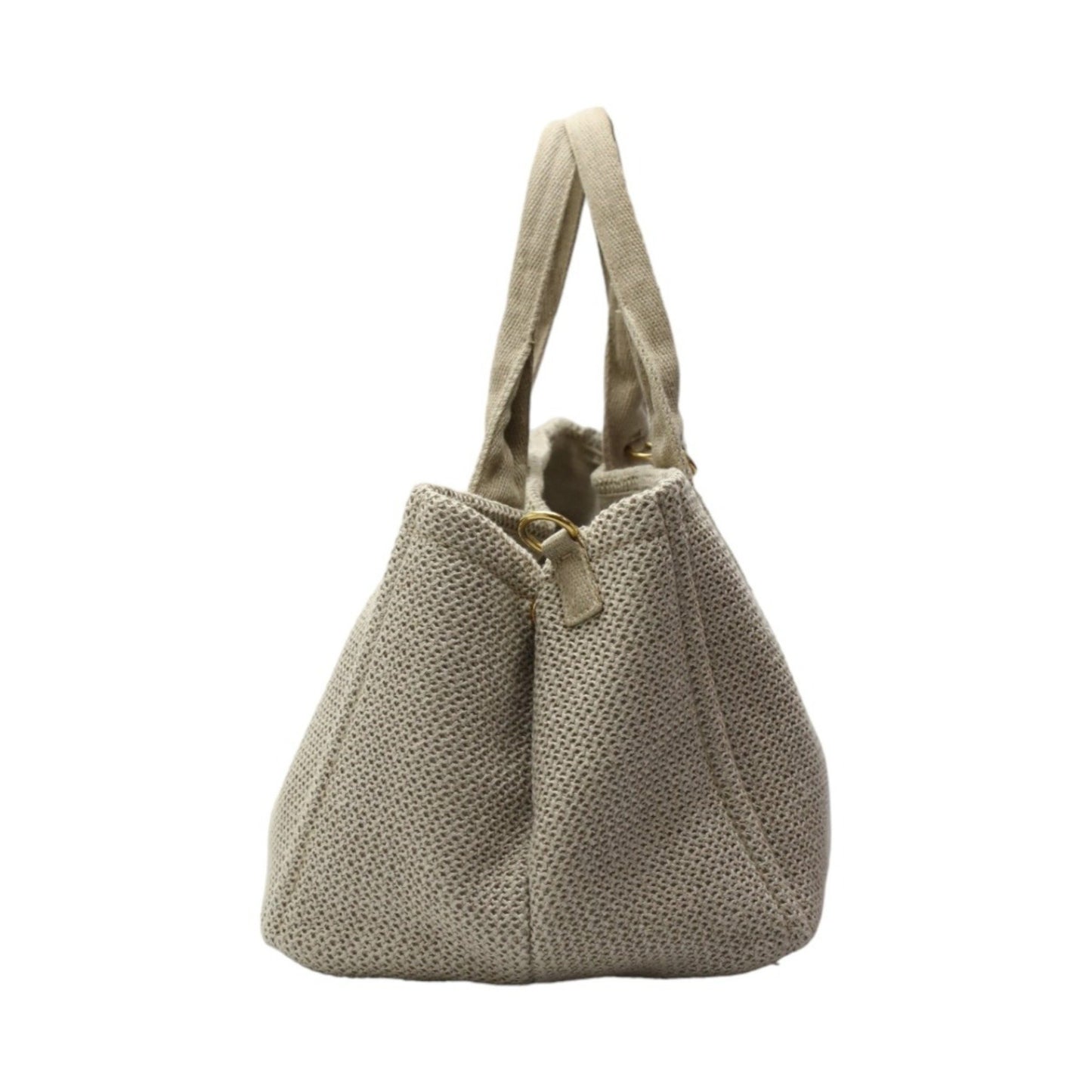 Prada Bauletto, Beige, Canvas, tote
