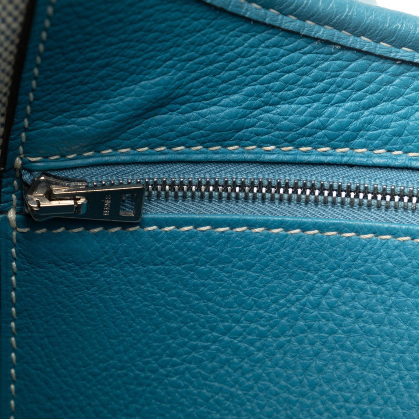 Hermès Tsako, Blue, Canvas, shoulder