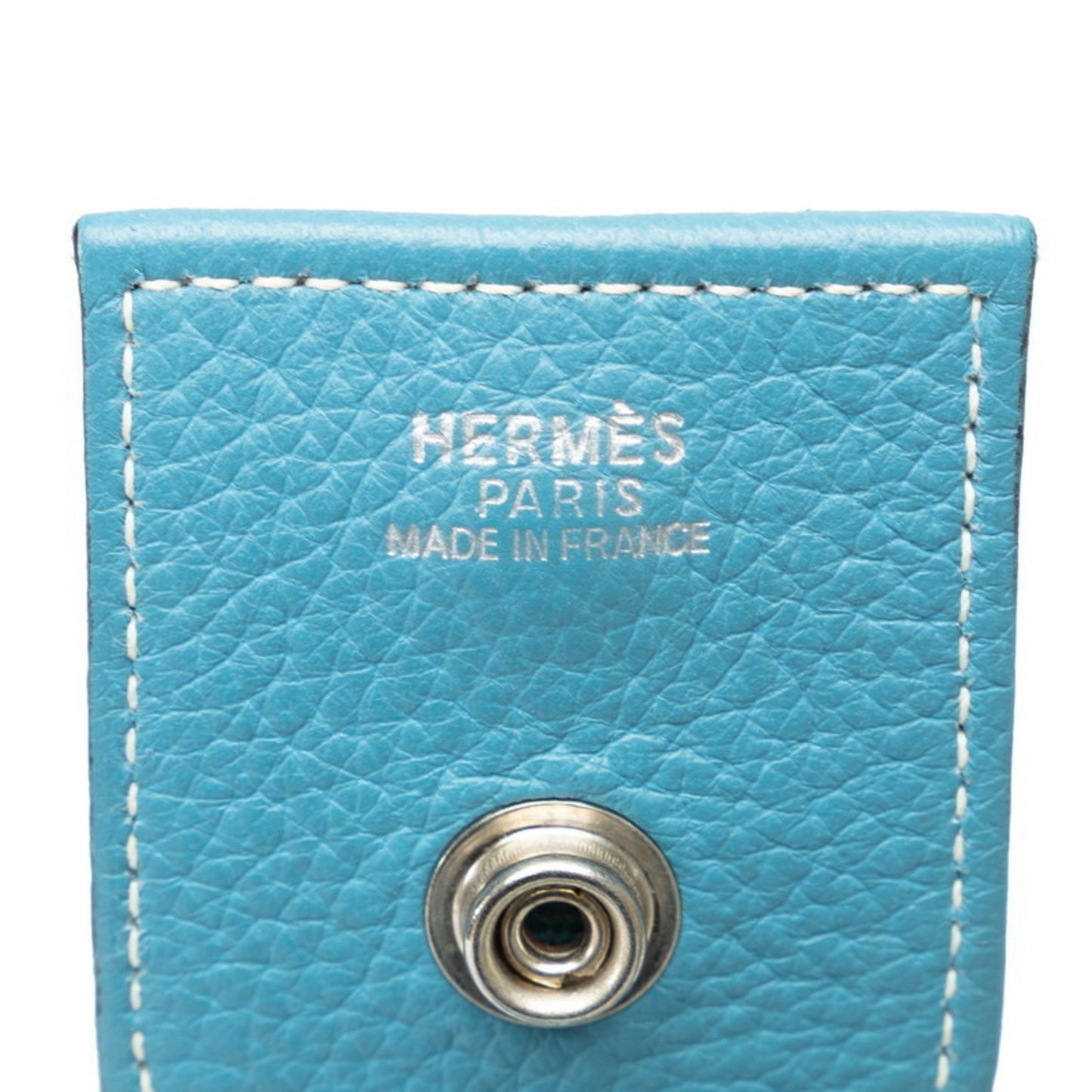 Hermès Tsako, Blue, Canvas, shoulder
