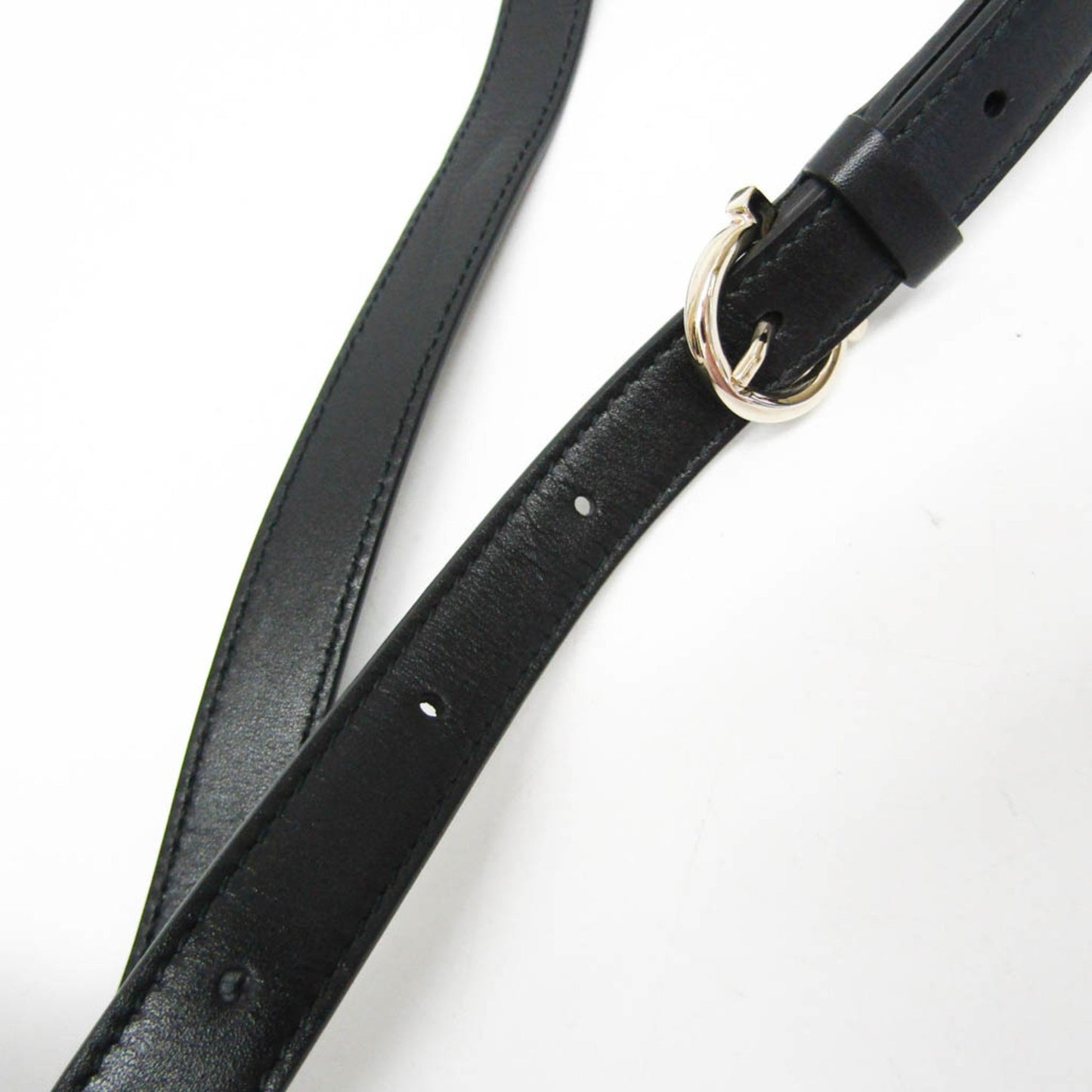 Salvatore Ferragamo Gancini, Black, Leather, shoulder