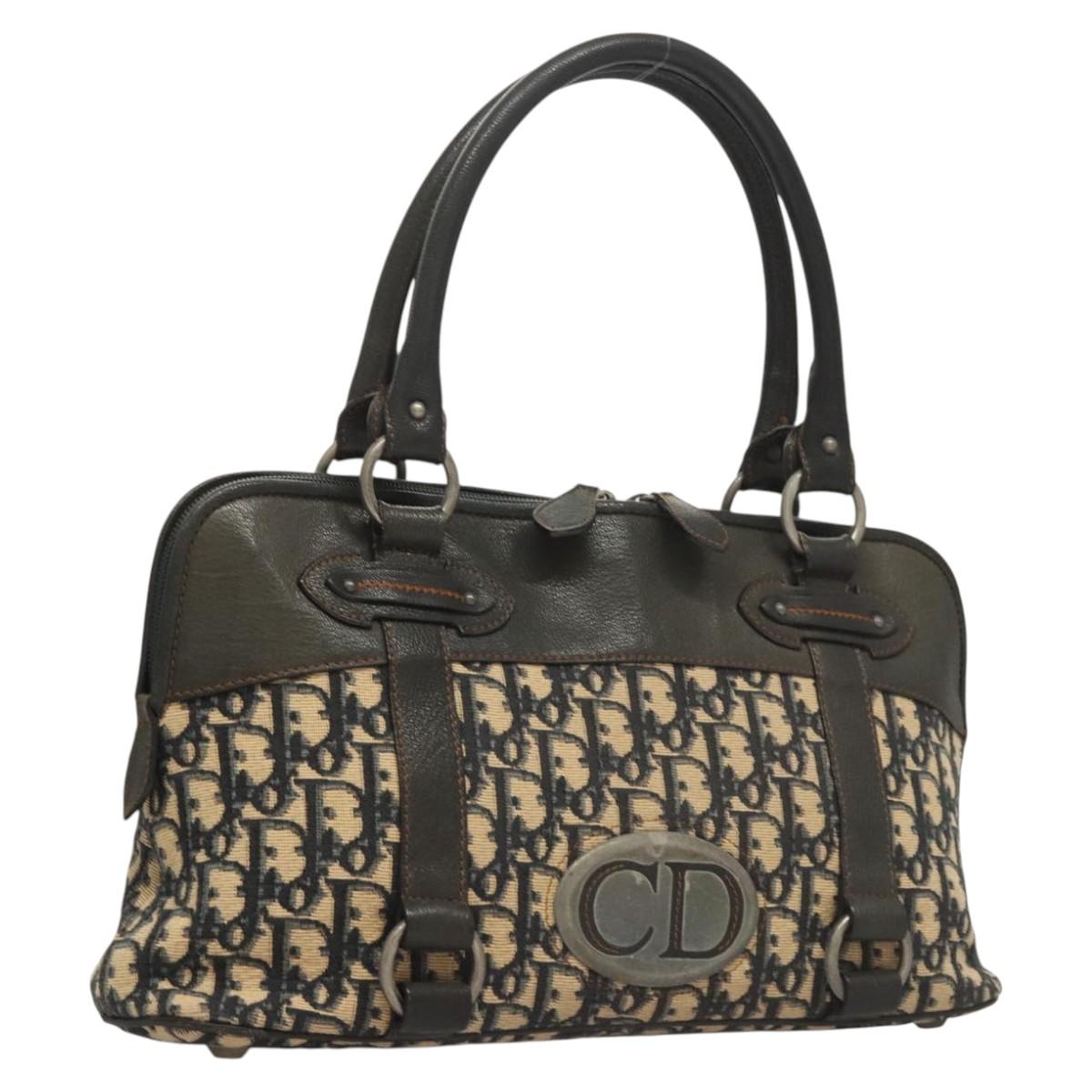 Dior CD, Navy, Canvas, handbag