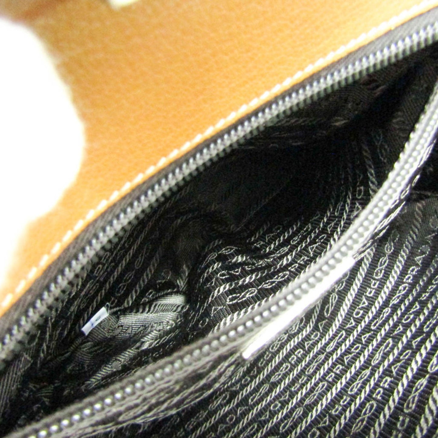 Prada Saffiano, Brown, Leather, shoulder