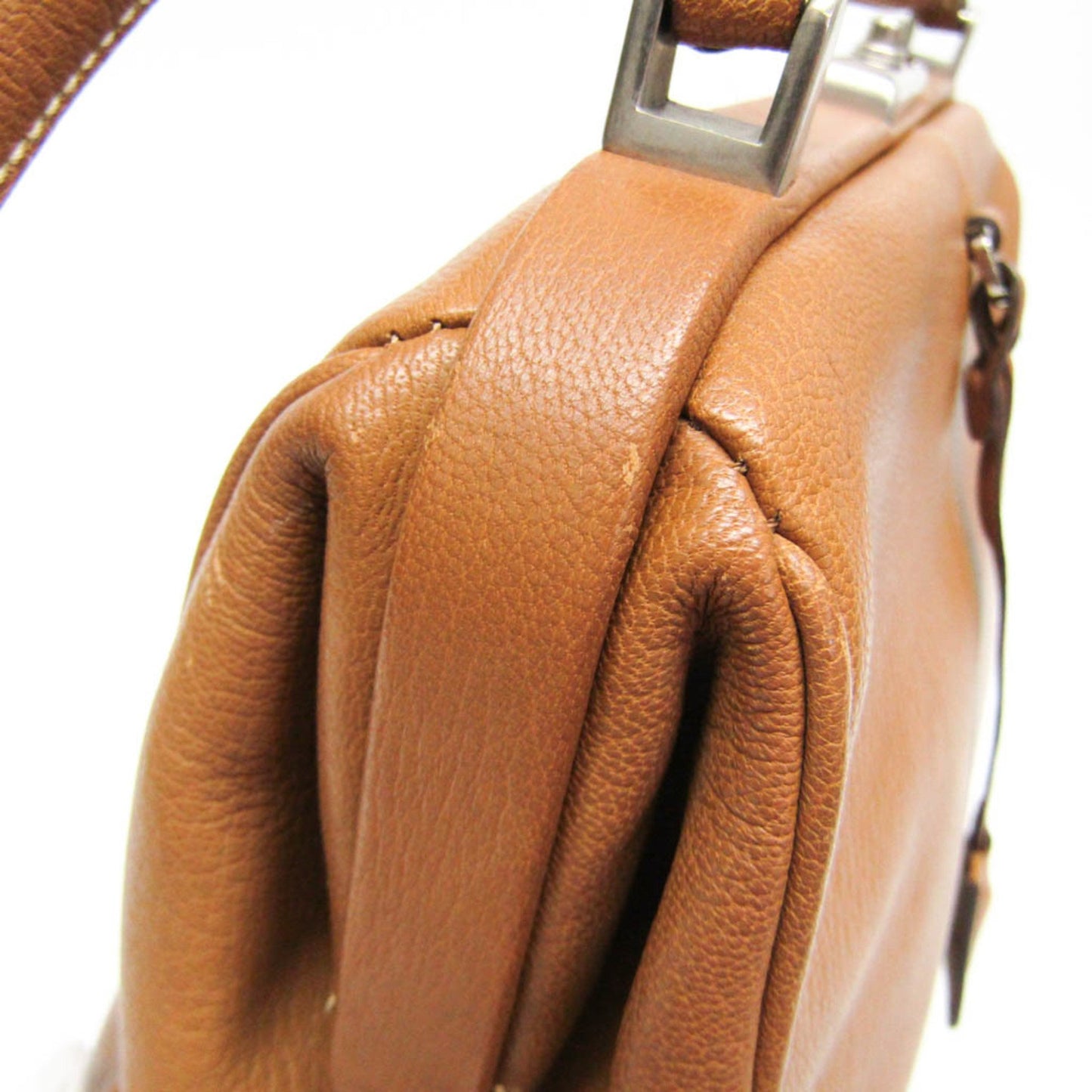 Prada Saffiano, Brown, Leather, shoulder