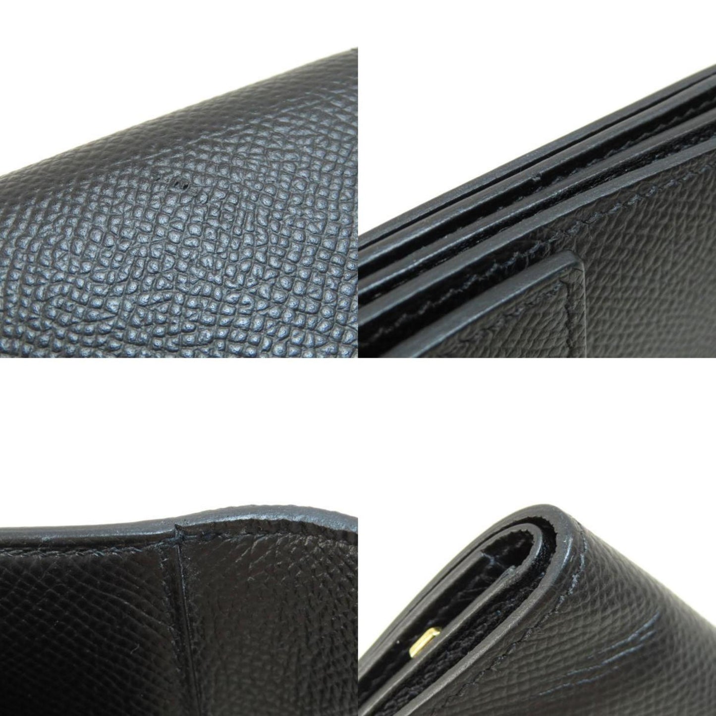 Hermès Clic 12, Black, Leather, wallet