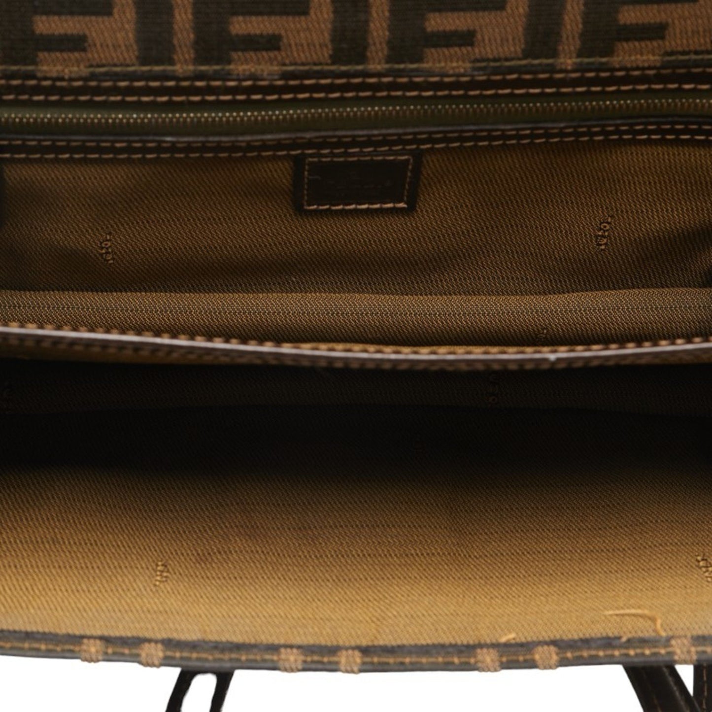 Fendi Zucca, Brown, Canvas, handbag