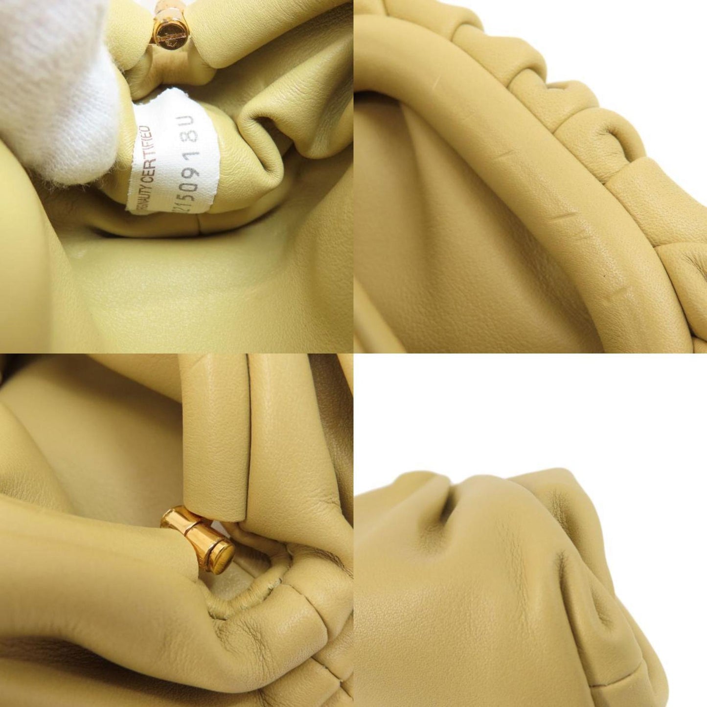 Bottega Veneta Mini pouch, Beige, Leather, clutch