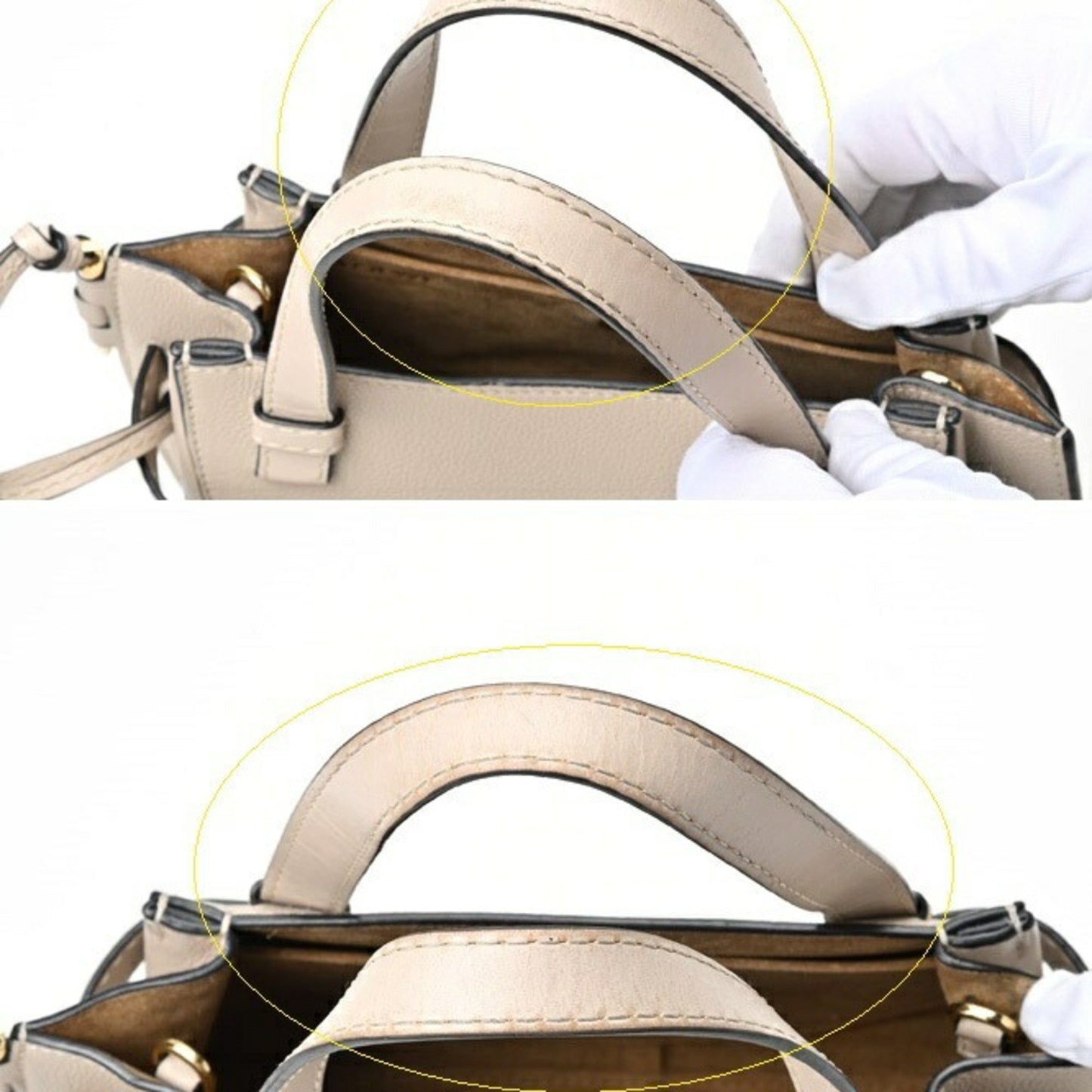 Loewe Gate Top Handle, Beige, Leather, handbag