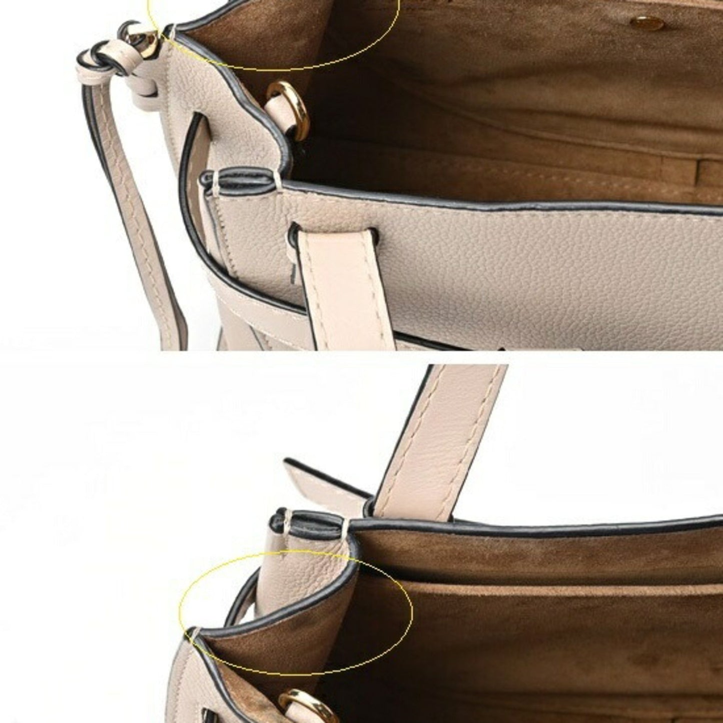 Loewe Gate Top Handle, Beige, Leather, handbag
