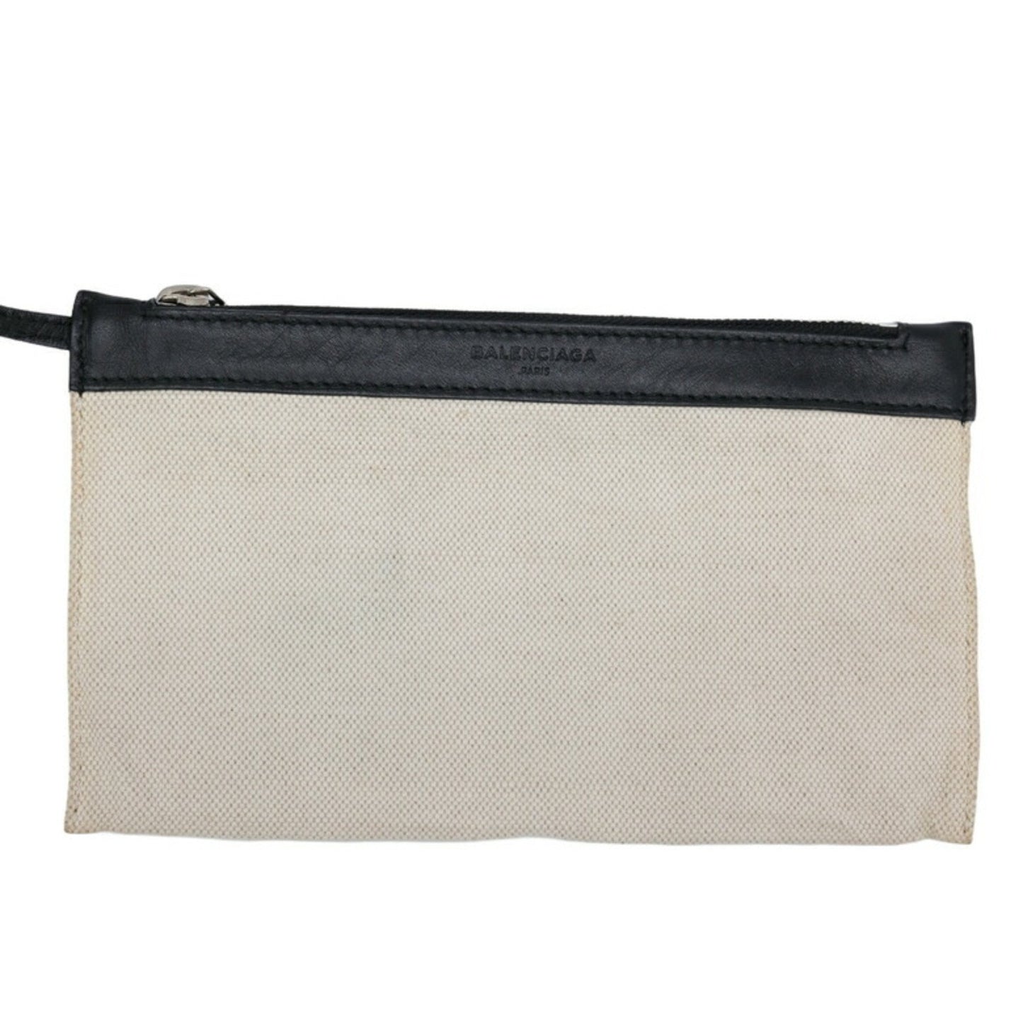 Balenciaga Navy Cabas, White, Canvas, tote