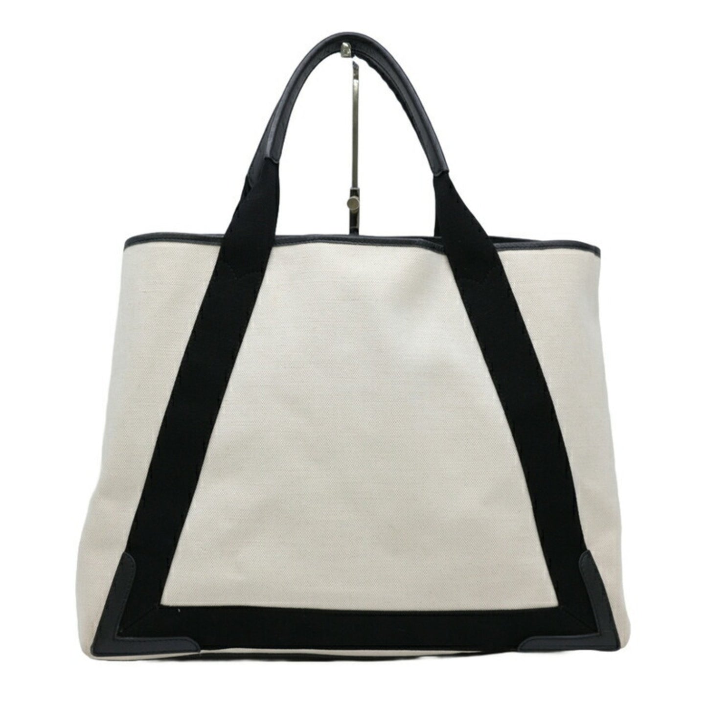 Balenciaga Navy Cabas, White, Canvas, tote