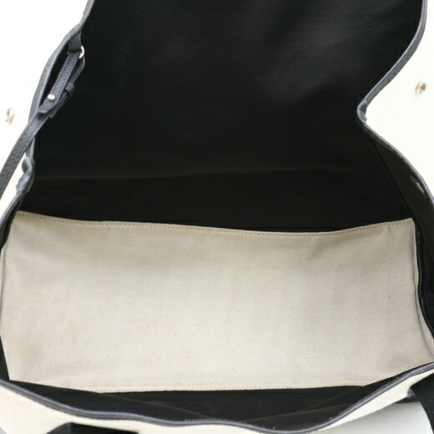Balenciaga Navy Cabas, White, Canvas, tote