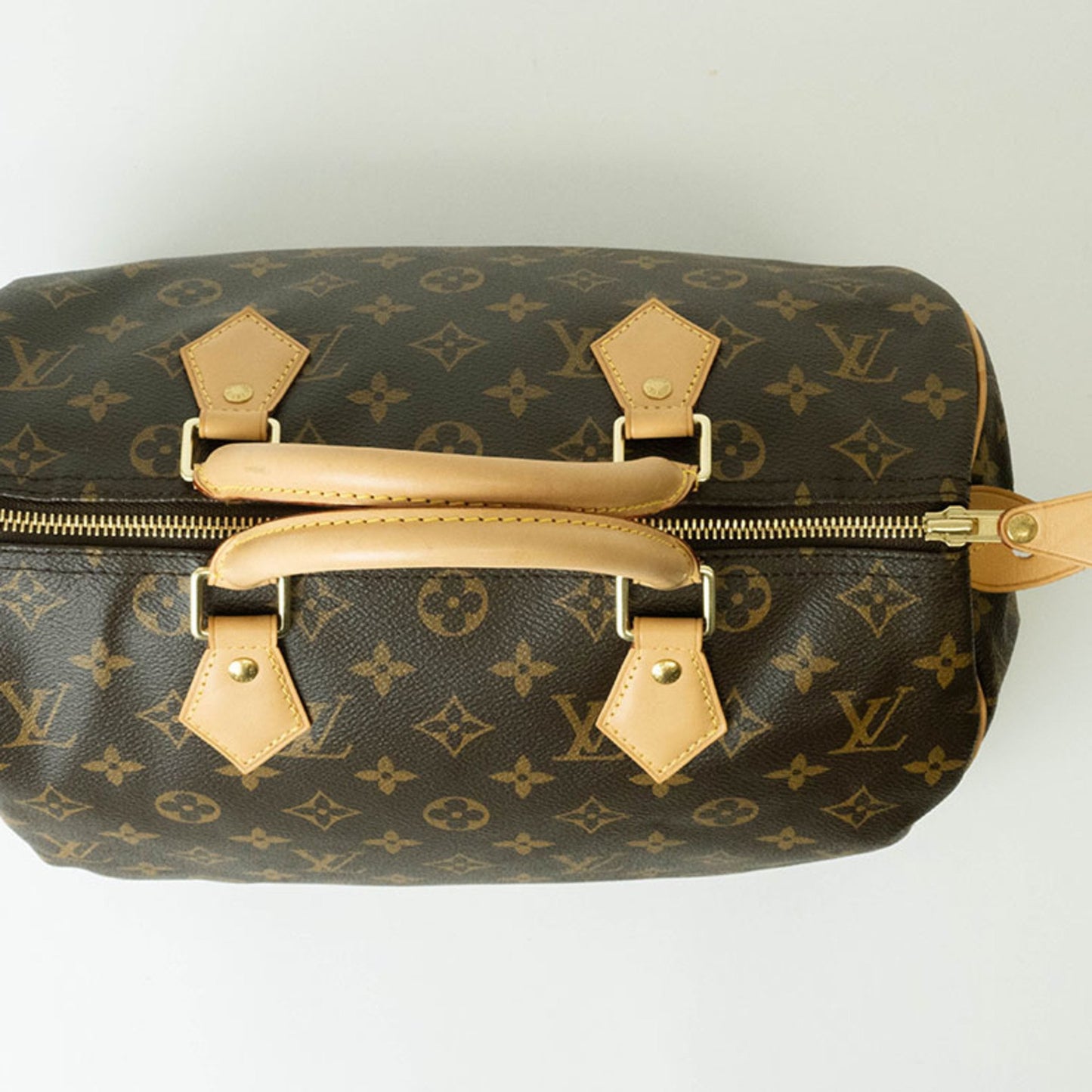 Louis Vuitton Speedy 30, Brown, Canvas, handbag