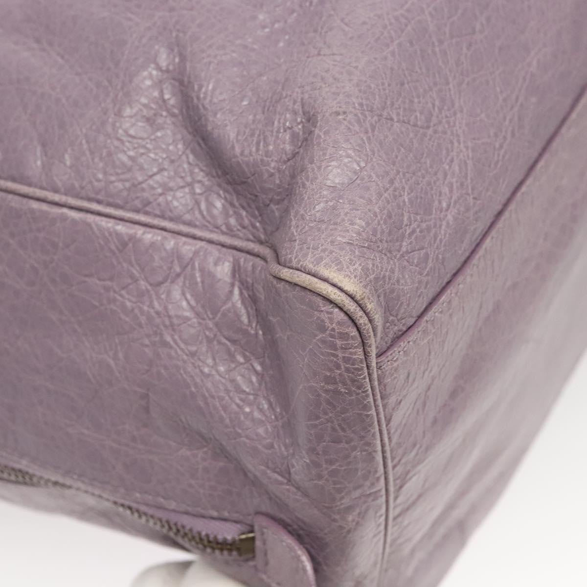 Balenciaga City, Purple, Leather, handbag