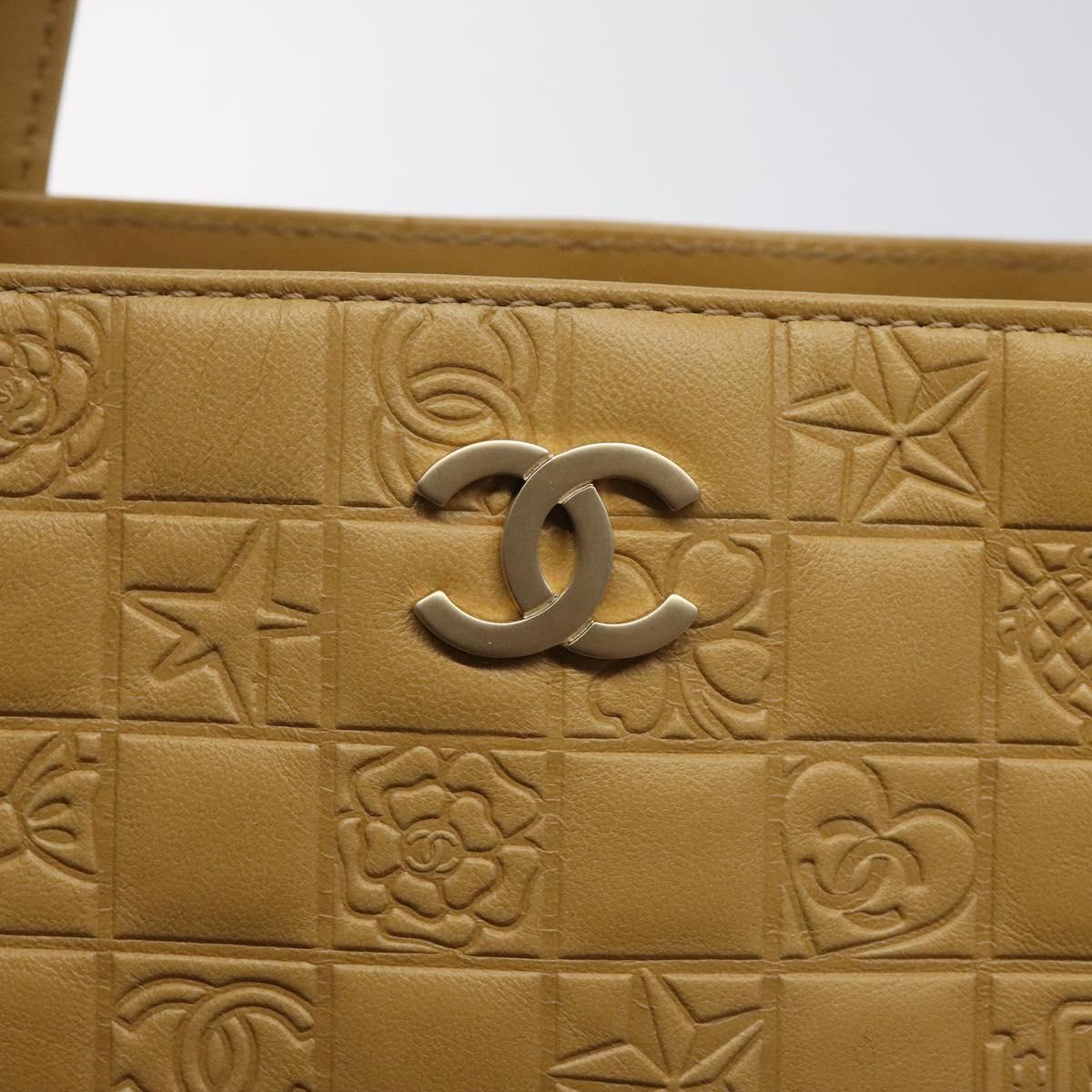 Chanel Chocolate bar, Beige, Leather, handbag