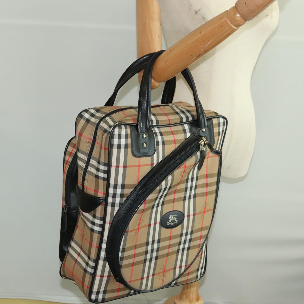 Burberry Nova Check, Beige, Canvas, handbag