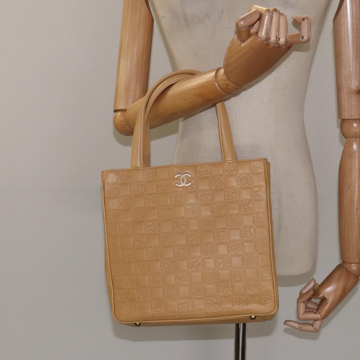Chanel Chocolate bar, Beige, Leather, handbag