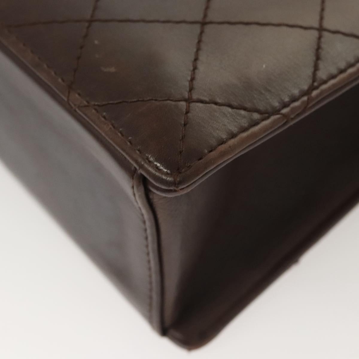 Chanel Coco Mark, Brown, Leather, handbag