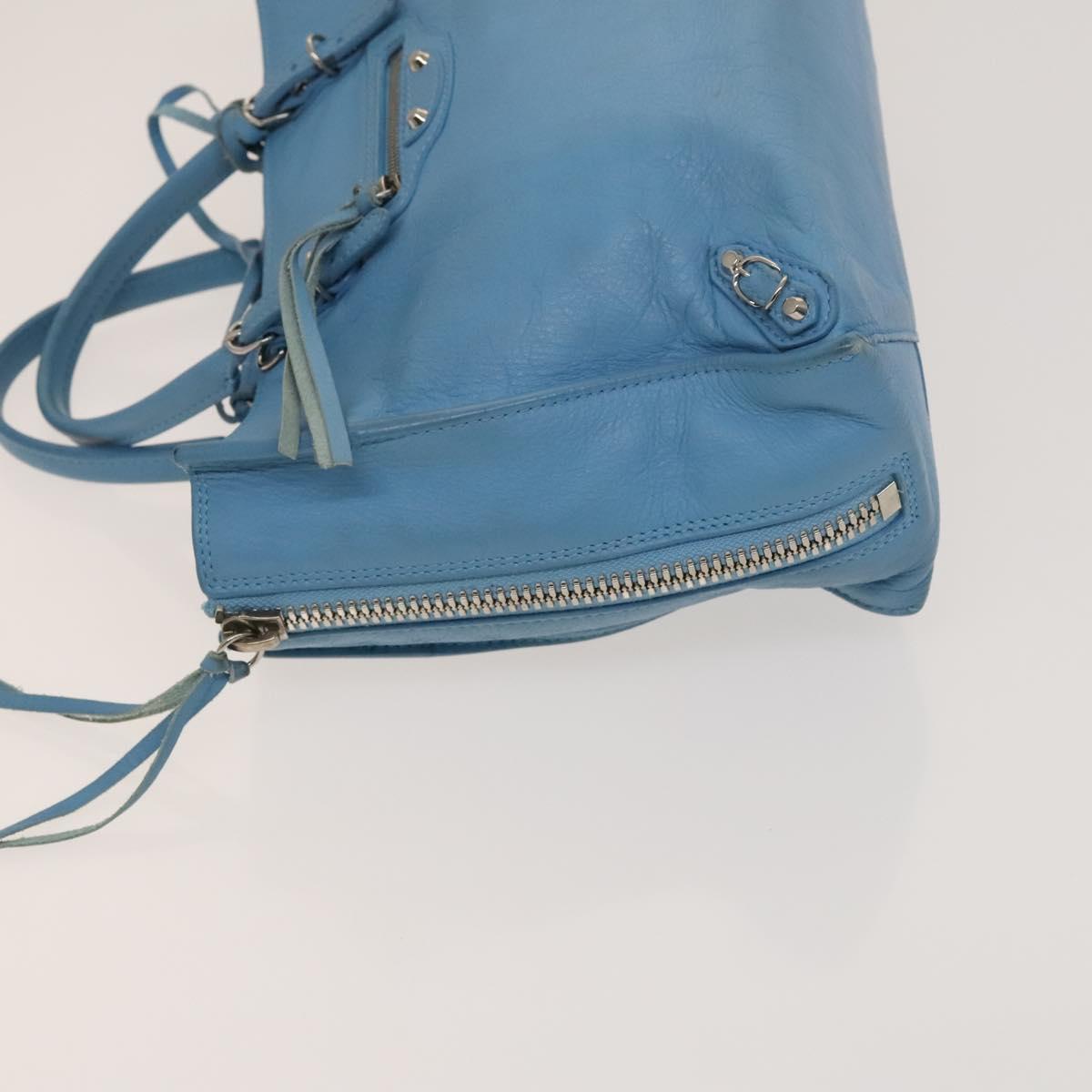 Balenciaga Papier, Blue, Leather, handbag