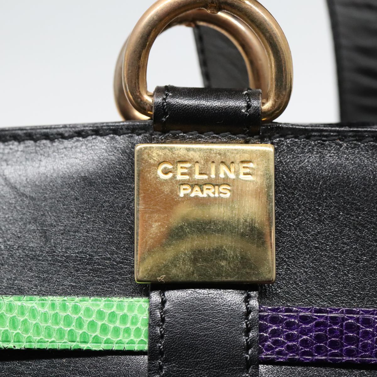 Céline, Black, Leather, shoulder