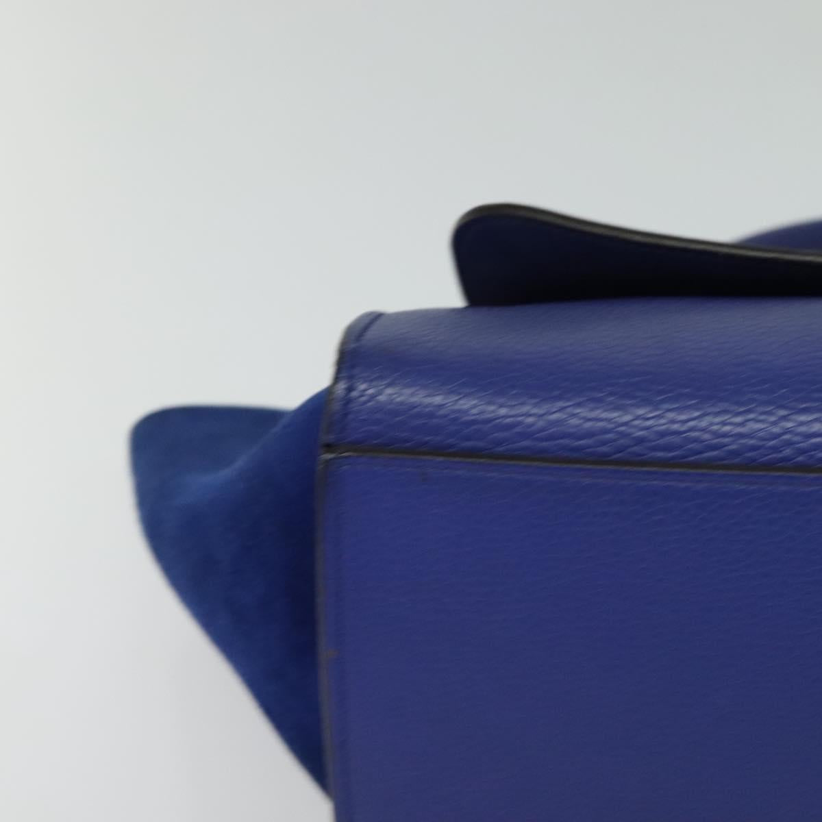 Céline Trapèze, Blue, Leather, handbag