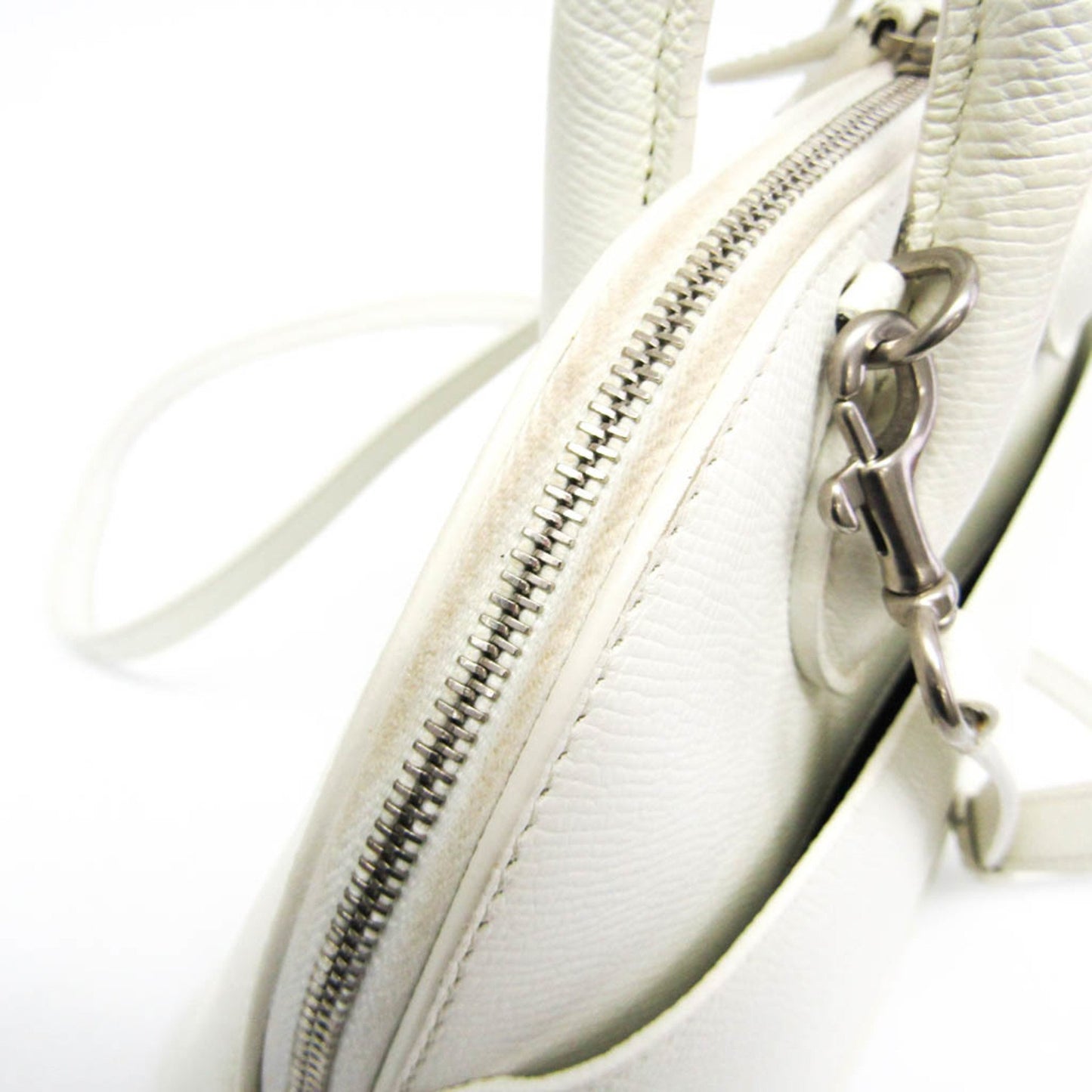 Balenciaga Ville Top Handle, White, Leather, handbag